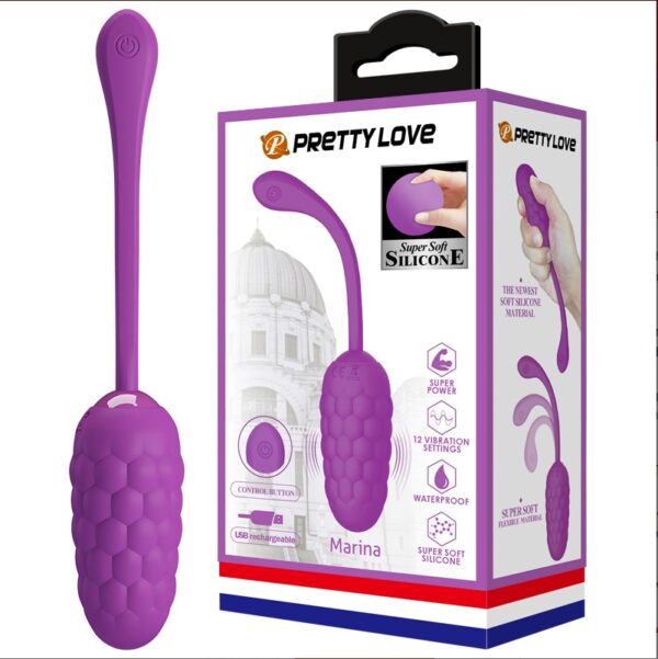 Trứng rung 12 chế độ rung kích thích điểm G Prettylove Marina