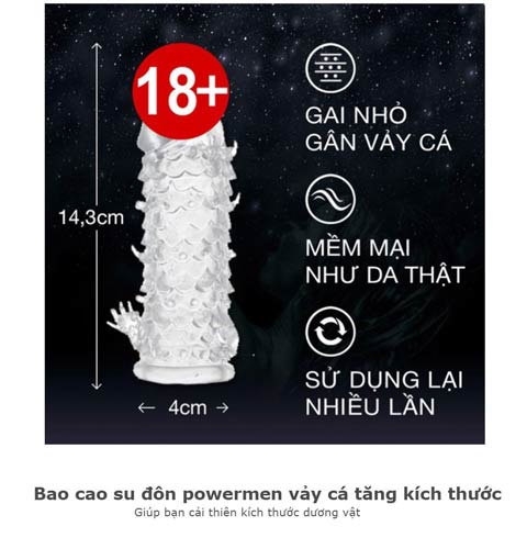 Bao cao su đôn dên vảy cá 
