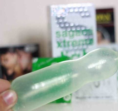 Bao cao su Sagami Xtreme Blue 10s, Bao cao su siêu mỏng, bao cao su gân gai