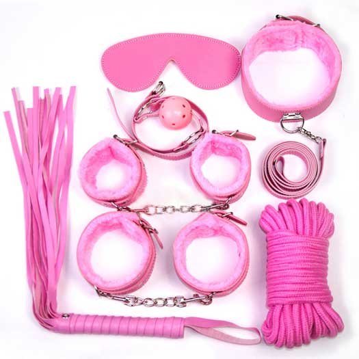 Bộ đồ chơi BDSM bằng da 7 món