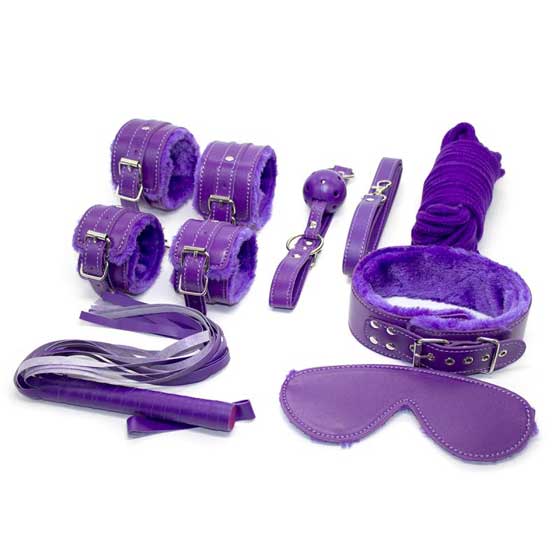 Bộ đồ chơi BDSM bằng da 7 món