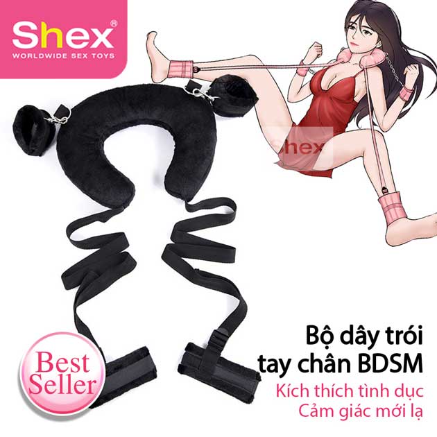 Bộ trói cổ và chân tay nệm bông