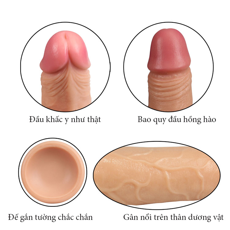 Dương Vật Silicon 2 Thớ Siêu Mềm Mịn Nature Cock