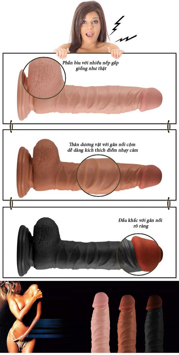 Dương vật giả hít tường có rung Lovetoy Real Extreme 8.5 inch