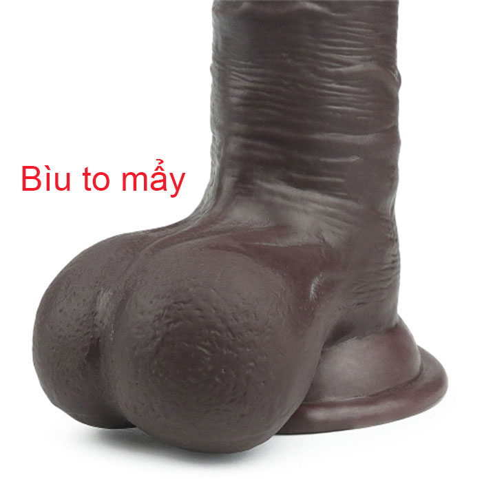 Dương vật giả da đen mềm Lovetoy 7 inch