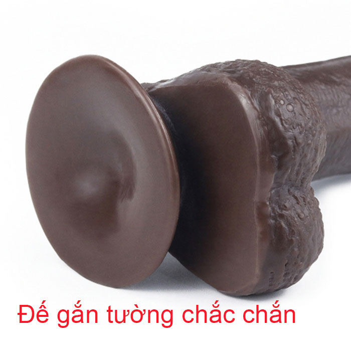 Dương vật giả da đen mềm Lovetoy 7 inch