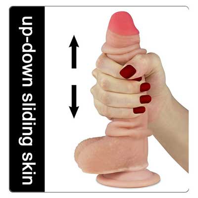 Dương vật giả dính tường Lovetoy Sliding Skin Dual Layer Dong 7.0