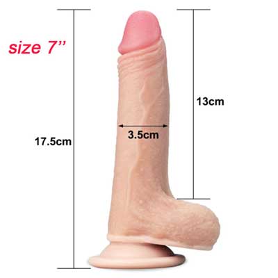 Dương vật giả dính tường Lovetoy Sliding Skin Dual Layer Dong 7.0