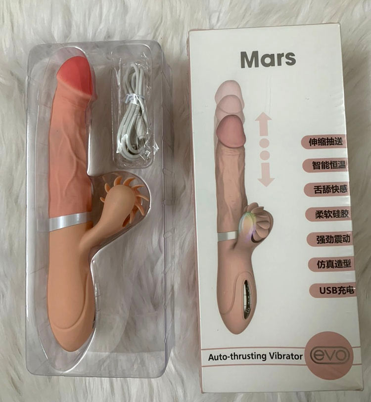 Dương vật giả Evo Mars rung thụt liếm