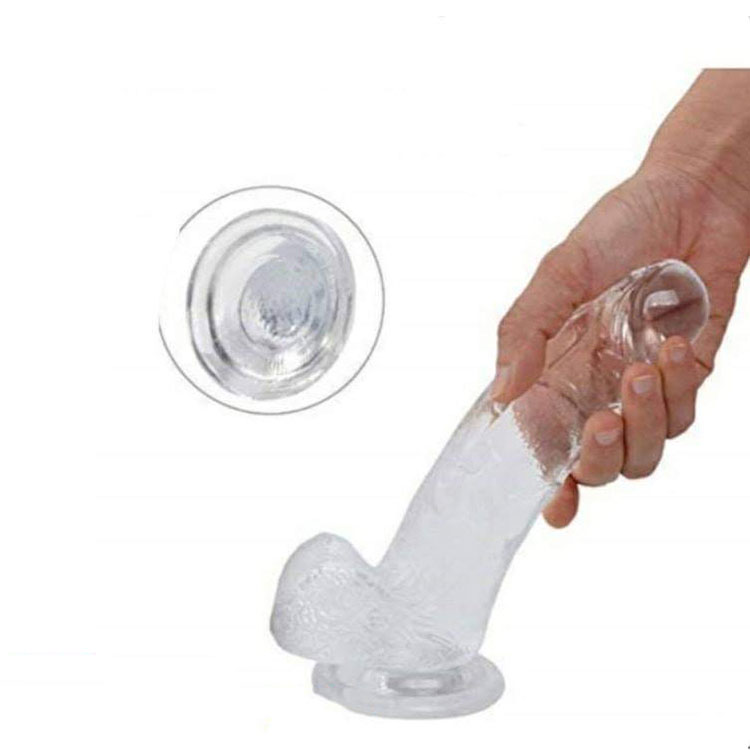 Dương vật giả trong suốt gắn tường