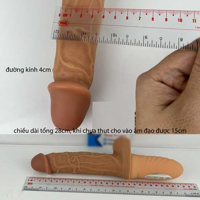 Dương vật giả cầm tay yunman intense rung thụt tỏa nhiệt pin sạc